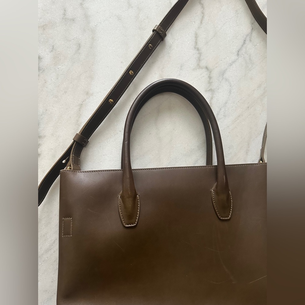 Teddi Joelle- Olive/Brown Women’s leather Bag - Picture 6 of 16